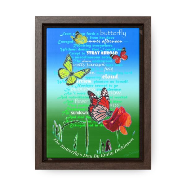 The Butterfly's Day - Vertical Framed Premium Gallery Wrap Canvas