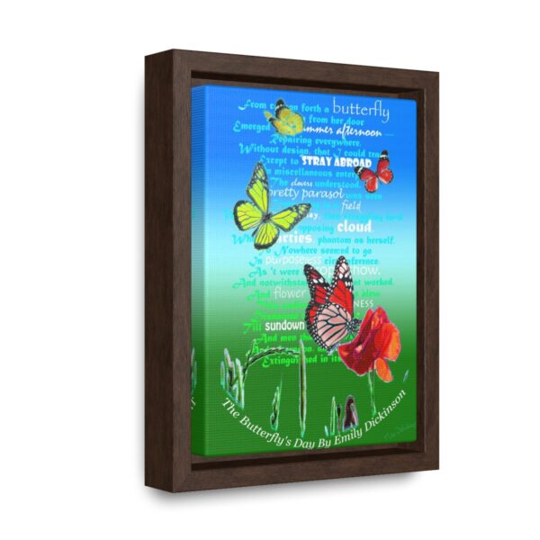 The Butterfly's Day - Vertical Framed Premium Gallery Wrap Canvas