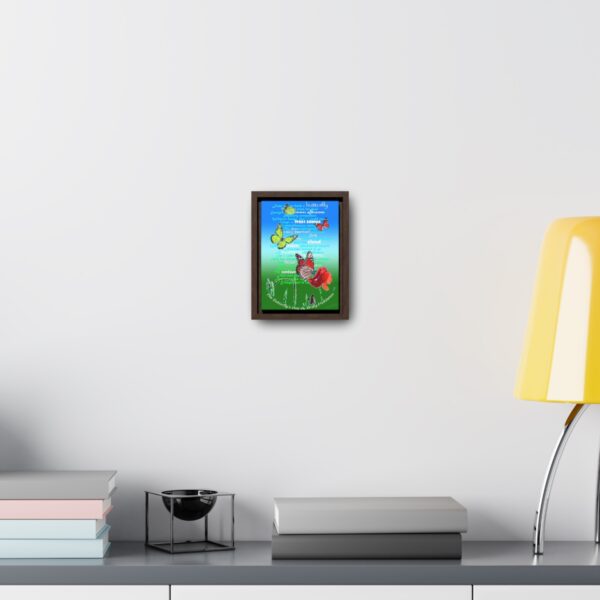 The Butterfly's Day - Vertical Framed Premium Gallery Wrap Canvas