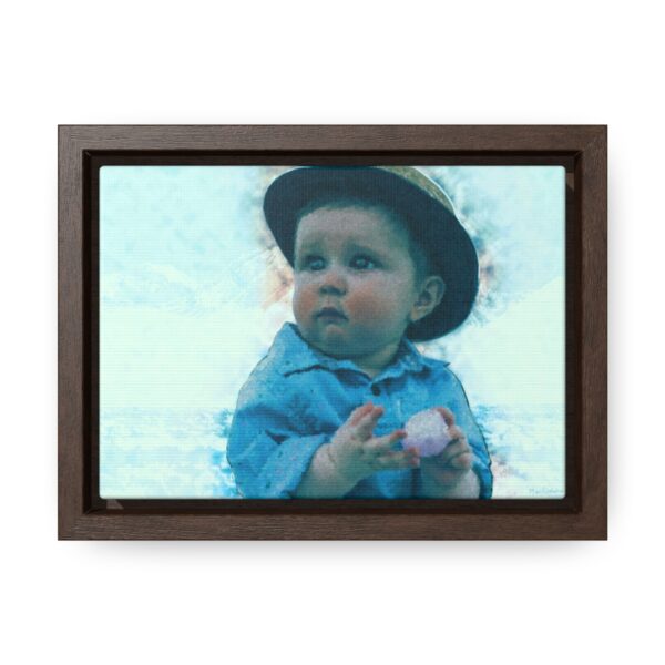 Little Babe Waiting - Horizontal Framed Premium Gallery Wrap Canvas