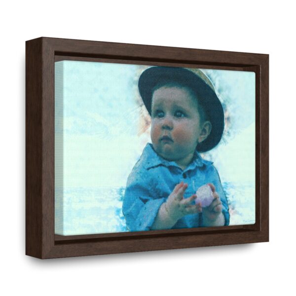 Little Babe Waiting - Horizontal Framed Premium Gallery Wrap Canvas