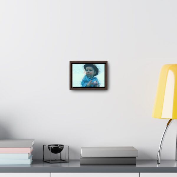 Little Babe Waiting - Horizontal Framed Premium Gallery Wrap Canvas