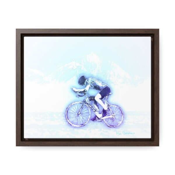 The Lone Biker - Horizontal Framed Premium Gallery Wrap Canvas