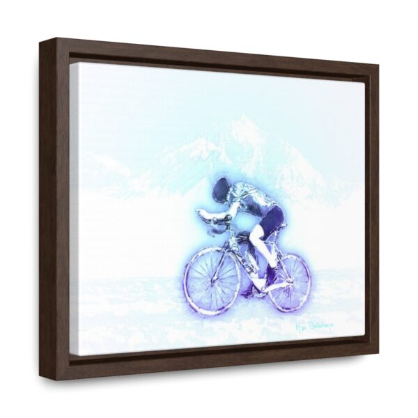 The Lone Biker - Horizontal Framed Premium Gallery Wrap Canvas