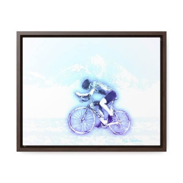 The Lone Biker - Horizontal Framed Premium Gallery Wrap Canvas