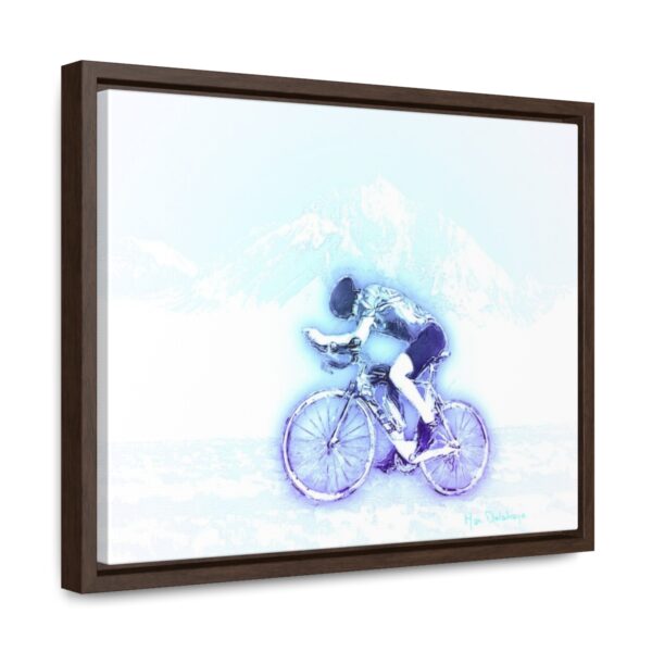 The Lone Biker - Horizontal Framed Premium Gallery Wrap Canvas