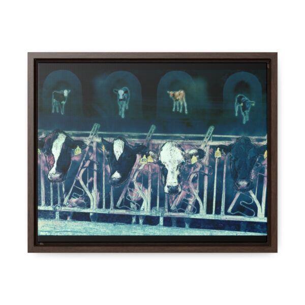 Cows missing their calves - Gallery Canvas Wrap, Horizontal Frame