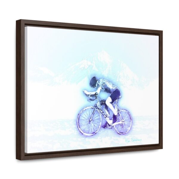 The Lone Biker - Horizontal Framed Premium Gallery Wrap Canvas