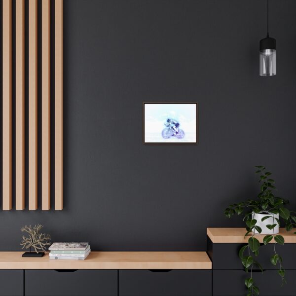 The Lone Biker - Horizontal Framed Premium Gallery Wrap Canvas