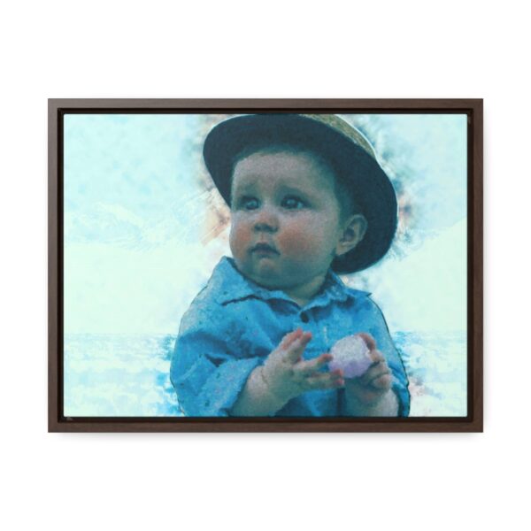 Little Babe Waiting - Horizontal Framed Premium Gallery Wrap Canvas