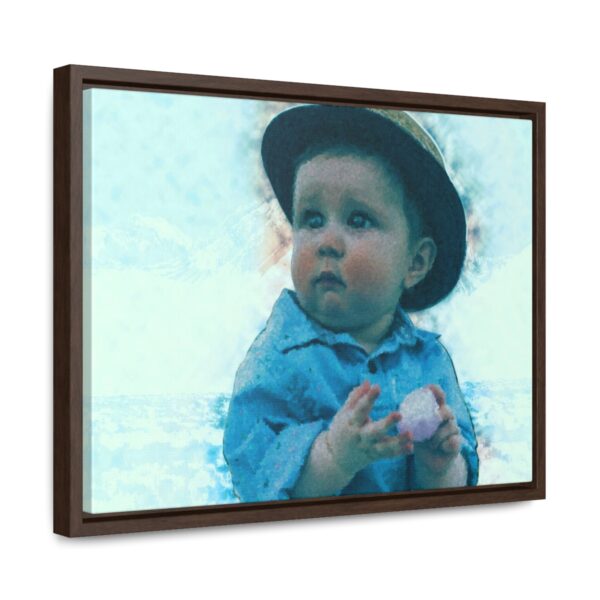 Little Babe Waiting - Horizontal Framed Premium Gallery Wrap Canvas
