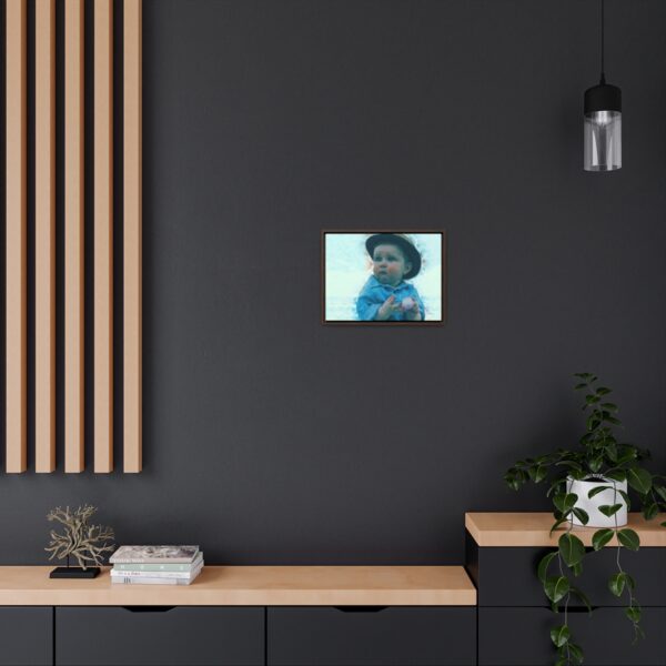 Little Babe Waiting - Horizontal Framed Premium Gallery Wrap Canvas