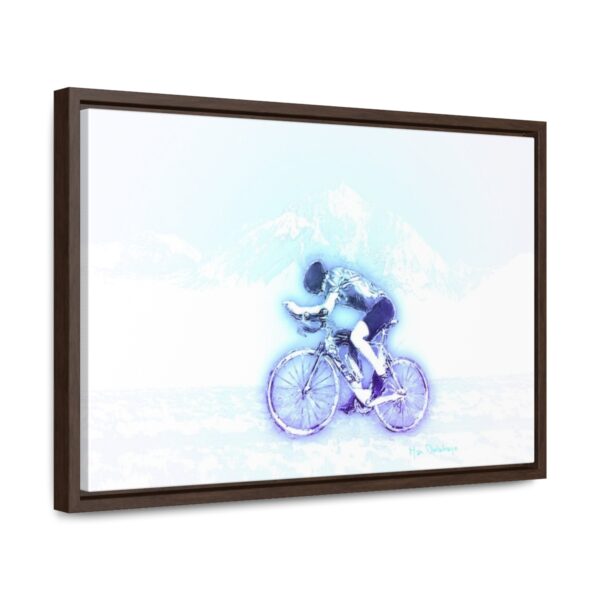 The Lone Biker - Horizontal Framed Premium Gallery Wrap Canvas