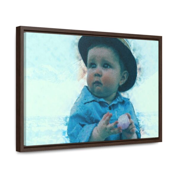 Little Babe Waiting - Horizontal Framed Premium Gallery Wrap Canvas