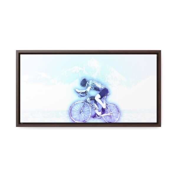 The Lone Biker - Horizontal Framed Premium Gallery Wrap Canvas