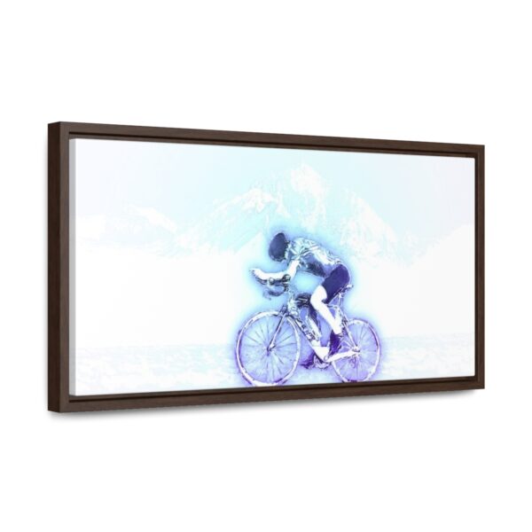 The Lone Biker - Horizontal Framed Premium Gallery Wrap Canvas