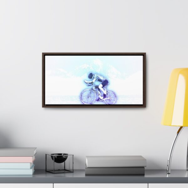 The Lone Biker - Horizontal Framed Premium Gallery Wrap Canvas
