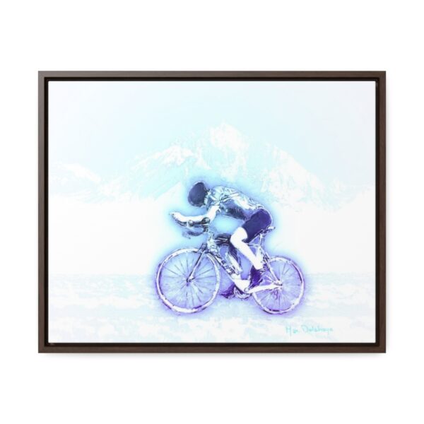 The Lone Biker - Horizontal Framed Premium Gallery Wrap Canvas
