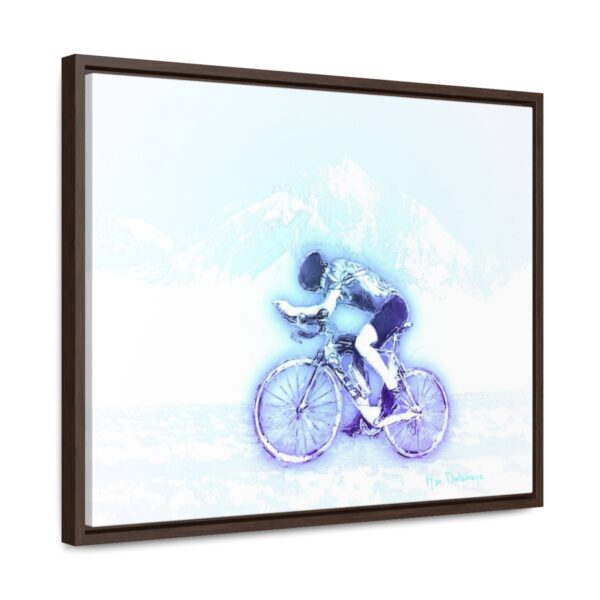 The Lone Biker - Horizontal Framed Premium Gallery Wrap Canvas
