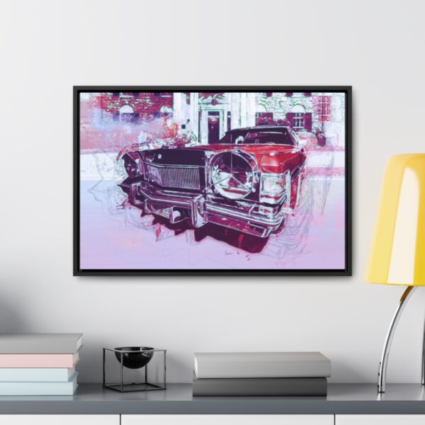 Elvis' Cadillac parked in front of Graceland - Gallery Canvas Wrap, Horizontal Frame