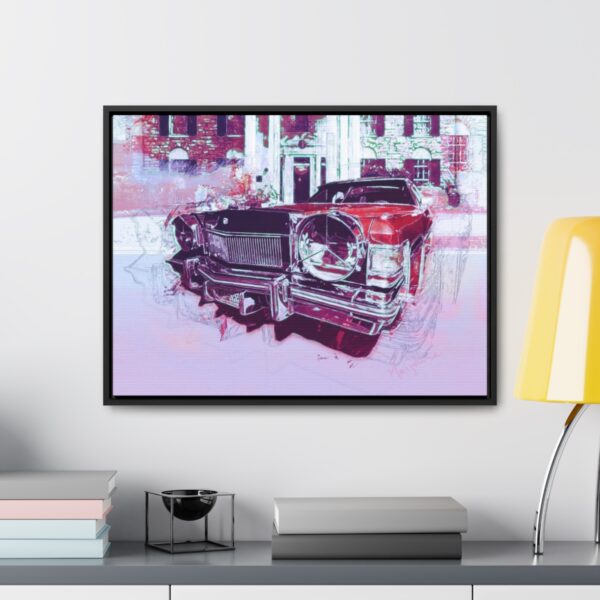 Elvis' Cadillac parked in front of Graceland - Gallery Canvas Wrap, Horizontal Frame