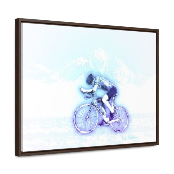 The Lone Biker - Horizontal Framed Premium Gallery Wrap Canvas