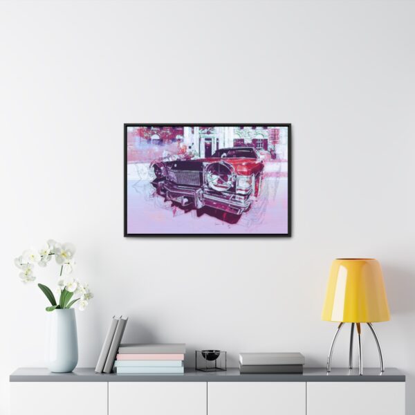 Elvis' Cadillac parked in front of Graceland - Gallery Canvas Wrap, Horizontal Frame