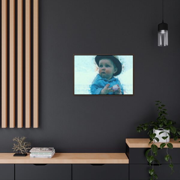 Little Babe Waiting - Horizontal Framed Premium Gallery Wrap Canvas