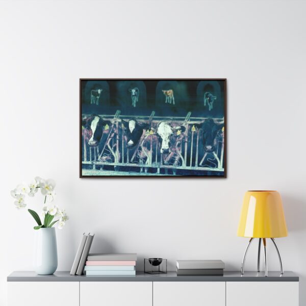 Cows missing their calves - Gallery Canvas Wrap, Horizontal Frame