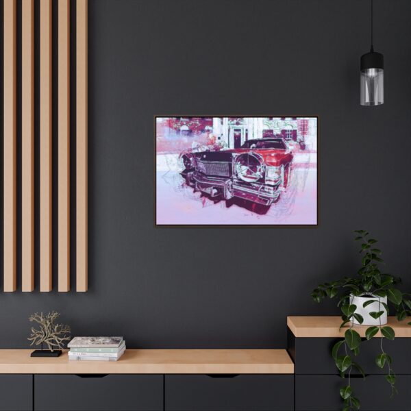 Elvis' Cadillac parked in front of Graceland - Gallery Canvas Wrap, Horizontal Frame