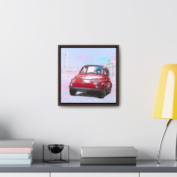Bambino on holidays - Square Framed Premium Gallery Wrap Canvas
