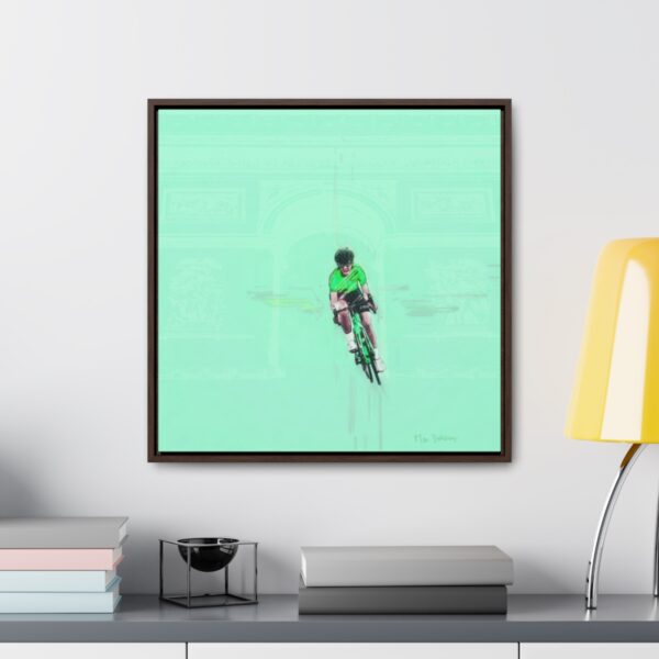 Dream Lady Biker - Square Framed Premium Gallery Wrap Canvas