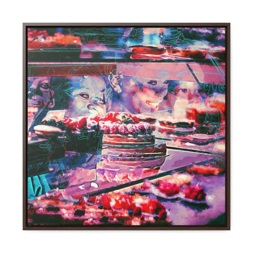 Strawberry Heaven! - Square Framed Premium Gallery Wrap Canvas