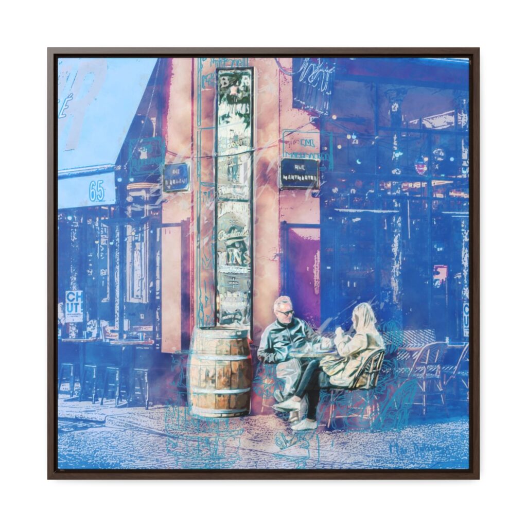 Montmartre, Paris - Square Framed Premium Gallery Wrap Canvas