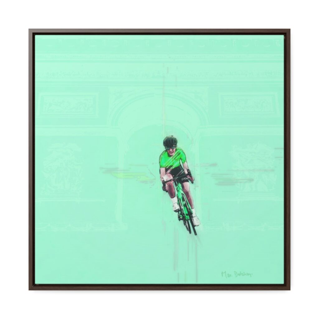 Dream Lady Biker - Square Framed Premium Gallery Wrap Canvas