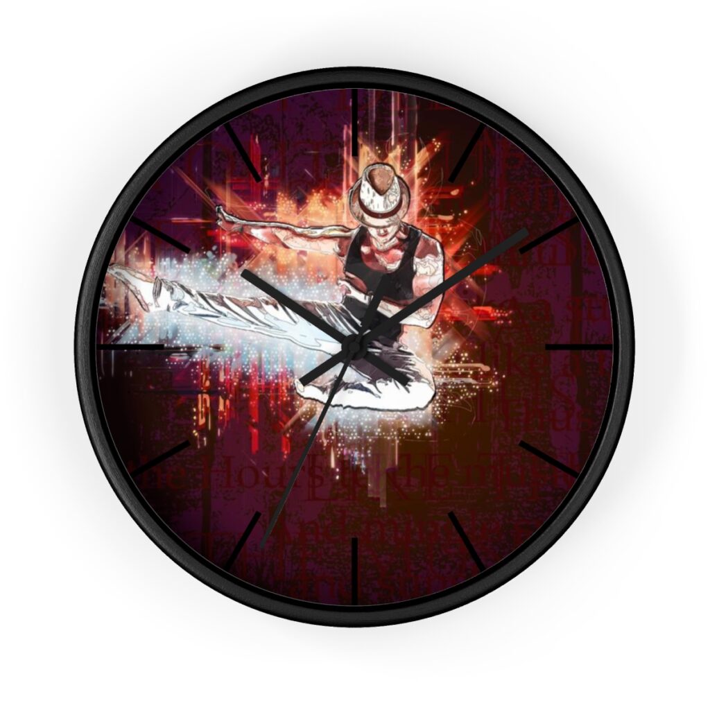 Wall Clock with Male Dancer