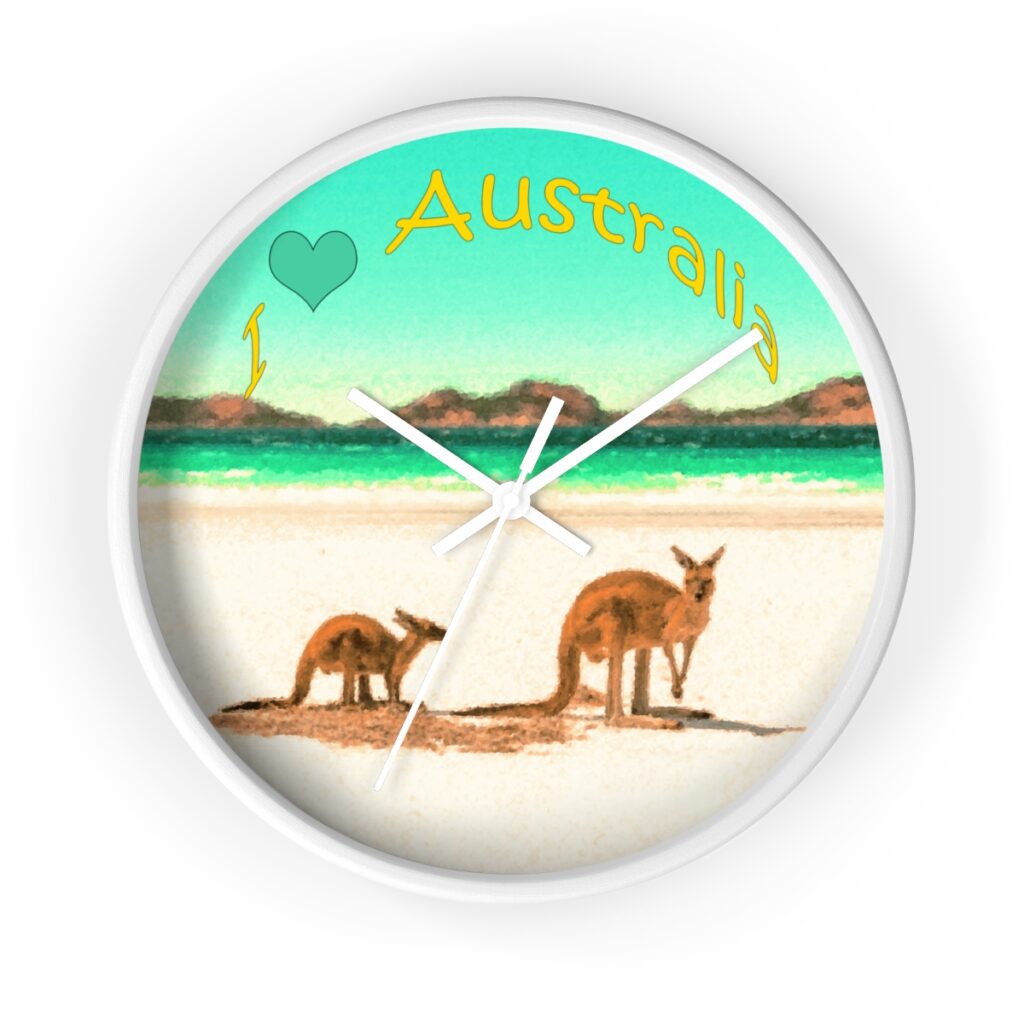 I love Australia - Wall clock