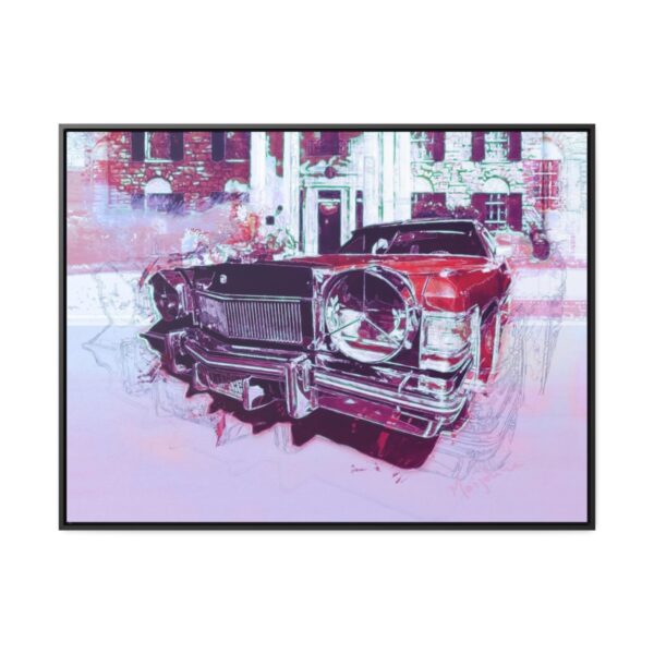 Elvis' Cadillac parked in front of Graceland - Gallery Canvas Wrap, Horizontal Frame