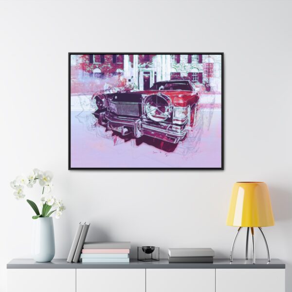 Elvis' Cadillac parked in front of Graceland - Gallery Canvas Wrap, Horizontal Frame