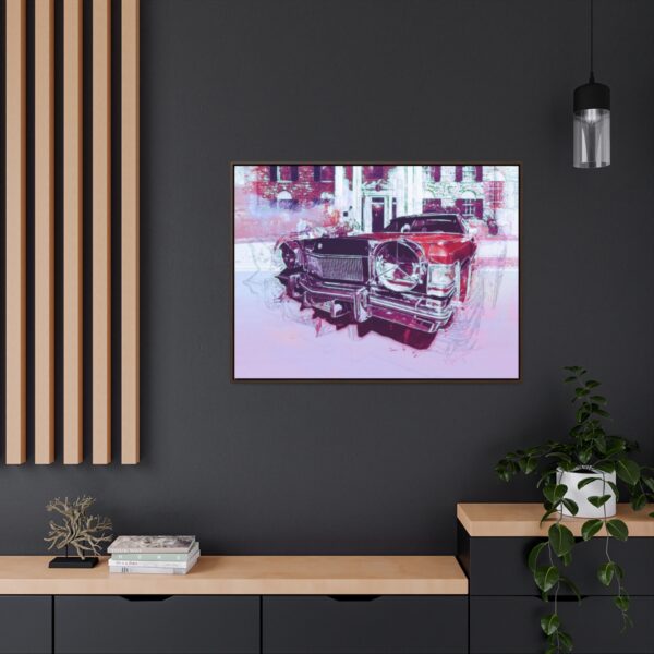 Elvis' Cadillac parked in front of Graceland - Gallery Canvas Wrap, Horizontal Frame
