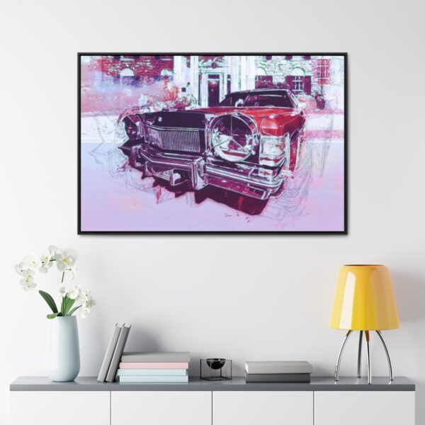 Elvis' Cadillac parked in front of Graceland - Gallery Canvas Wrap, Horizontal Frame