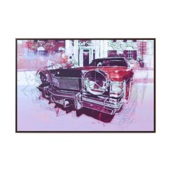 Elvis' Cadillac parked in front of Graceland - Gallery Canvas Wrap, Horizontal Frame