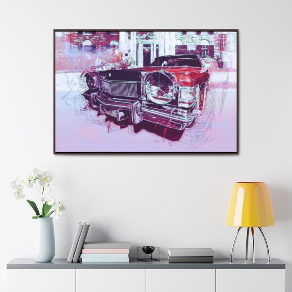 Elvis' Cadillac parked in front of Graceland - Gallery Canvas Wrap, Horizontal Frame