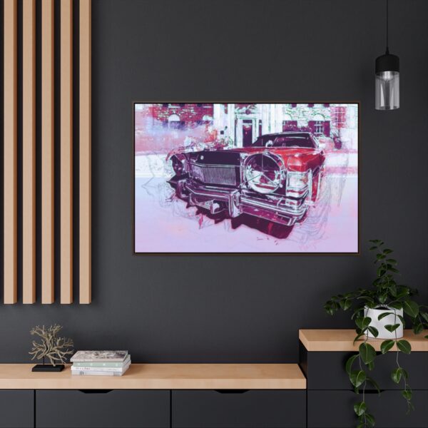 Elvis' Cadillac parked in front of Graceland - Gallery Canvas Wrap, Horizontal Frame