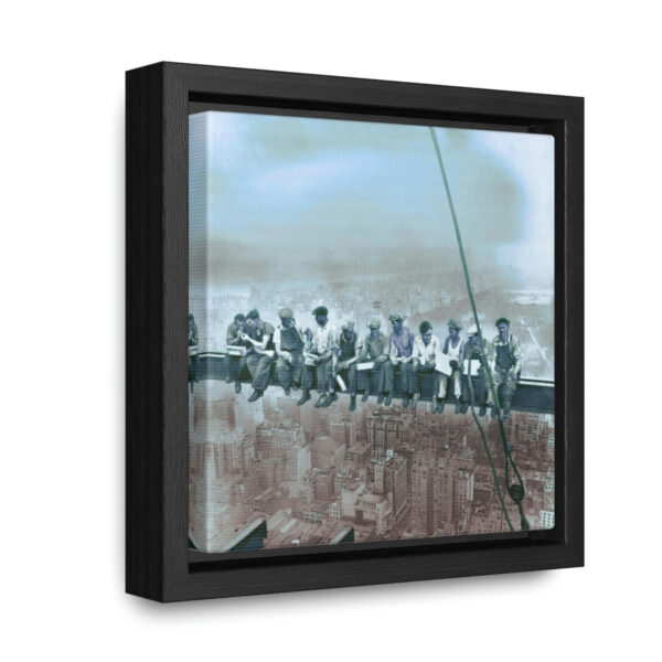 Lunch Atop a Skyscraper - Gallery Canvas Wraps, Square Frame