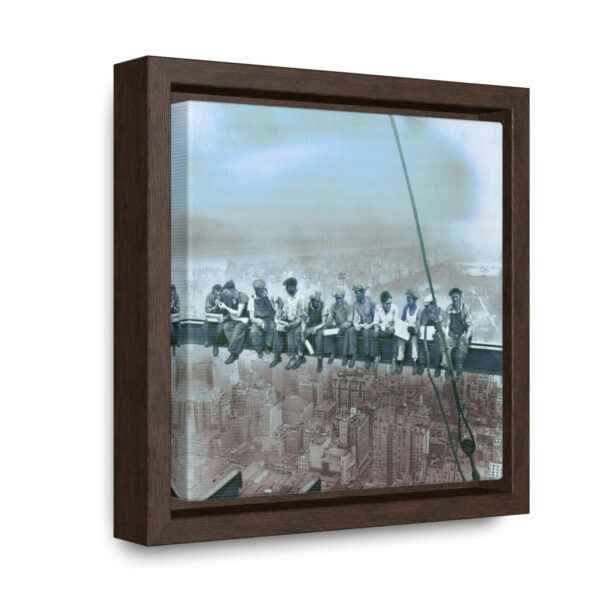 Lunch Atop a Skyscraper - Gallery Canvas Wraps, Square Frame