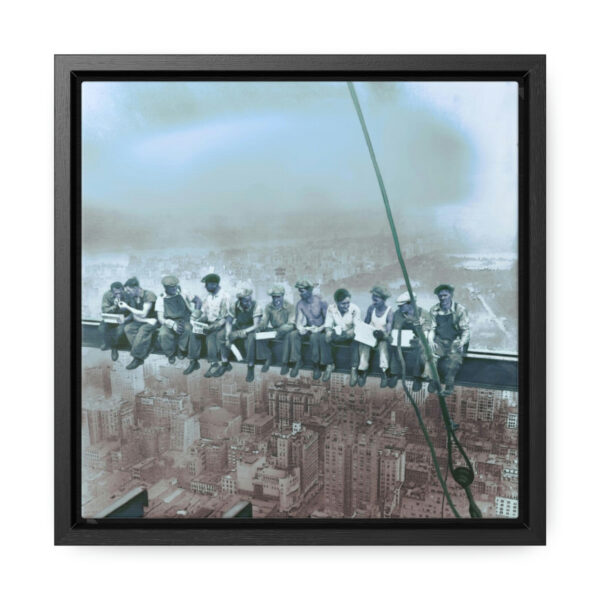 Lunch Atop a Skyscraper - Gallery Canvas Wraps, Square Frame