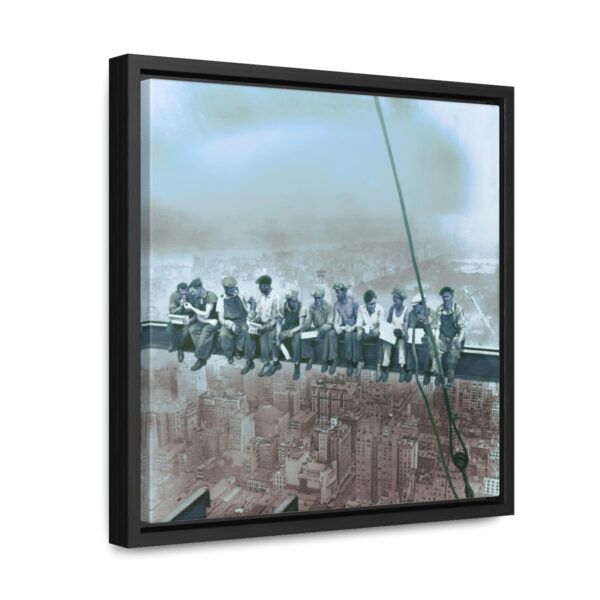 Lunch Atop a Skyscraper - Gallery Canvas Wraps, Square Frame
