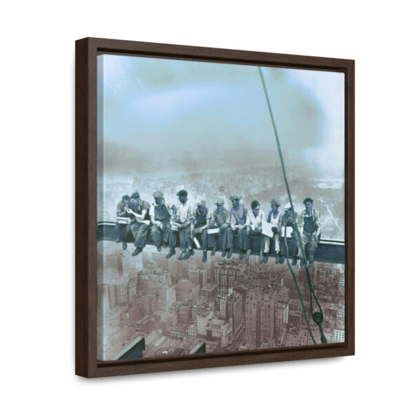 Lunch Atop a Skyscraper - Gallery Canvas Wraps, Square Frame