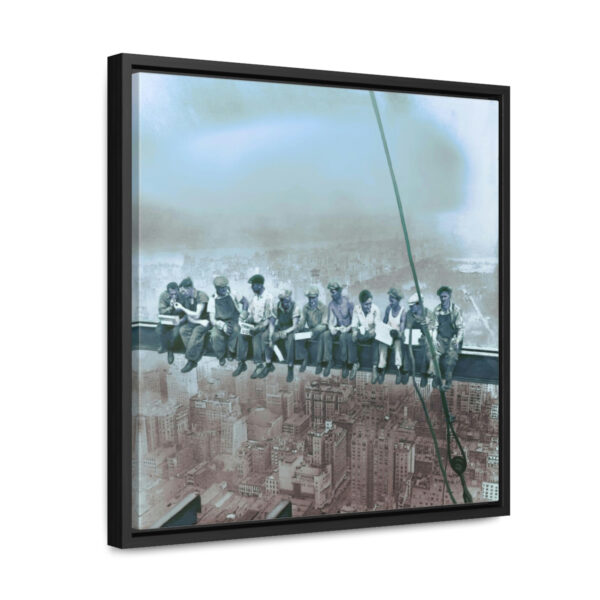 Lunch Atop a Skyscraper - Gallery Canvas Wraps, Square Frame